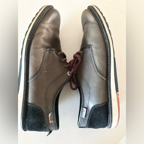 PIKOLINOS Other - Pikolinos Berna Gray Black Leather Oxfords Plain Toe Lace Up Sneakers 42 9